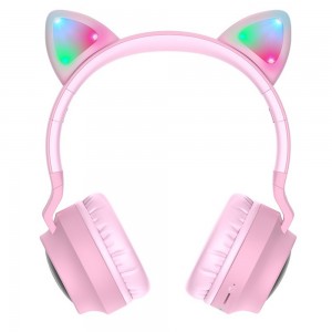 Наушники Hoco W27 Cat Ear Pink