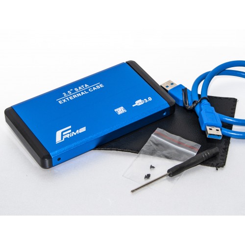 Внешний карман Frime FHE22.25U30 для 2.5" SATA HDD/SSD USB3.0 Metal blue