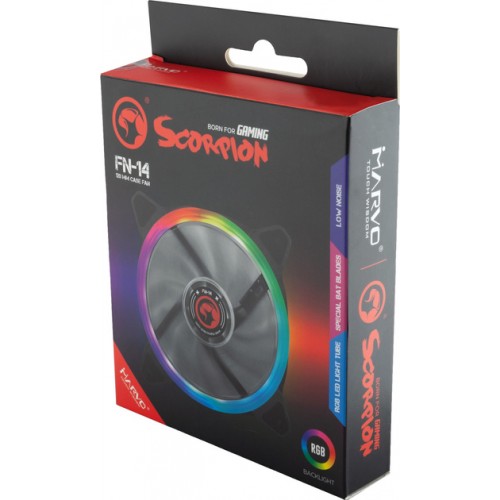 Кулер Marvo FN-14 120mm RGB-LED