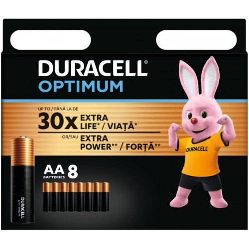 Батарейки AA Duracell LR6 MN1500 Optimum, 1x8шт.