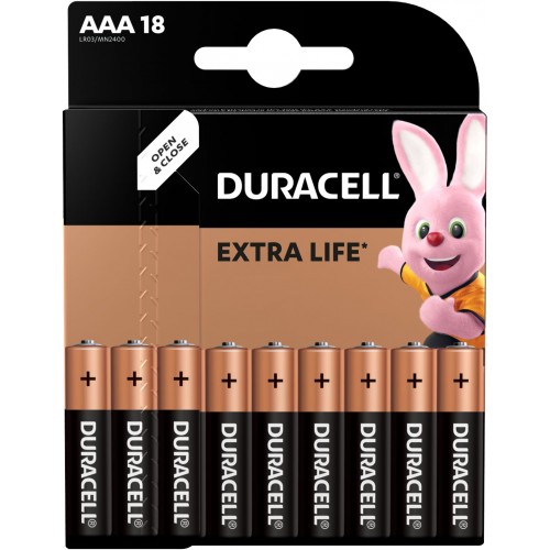 Батарейки AAА Duracell LR03 MN2400, 1х18шт.