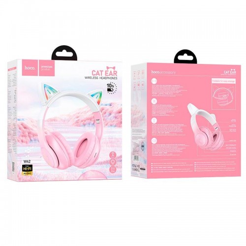 Наушники Hoco W42 Cat Pink