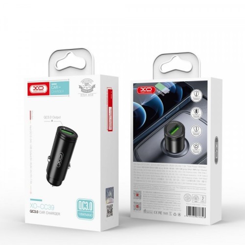 АЗУ XO CC39 QC3.0 1USB 18W