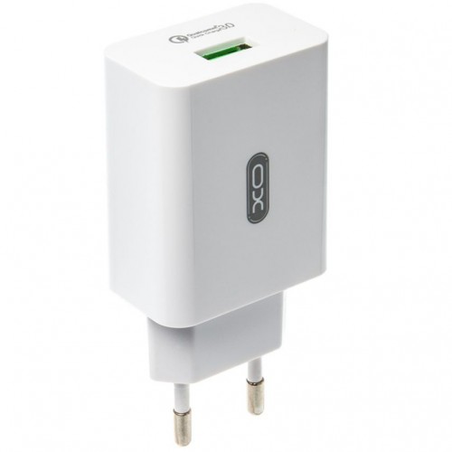 Мережевий зарядний пристрій XO L36 QC3.0 (USB, 3A, 18W) white