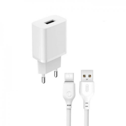 Сетевое зарядное устройство XO L99 Type-C (USB, 2.4A/Cable Type-C) white