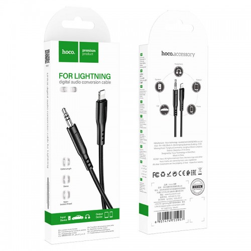Кабель AUX Hoco UPA18 Lightning to 3.5mm
