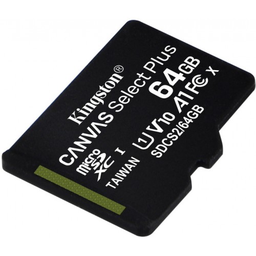 Карта памяти MicroSDXC 64Gb Kingston Canvas Select Plus Class 10 A1 UHS-I (card only)