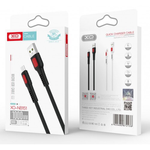 USB кабель XO NB151 MicroUSB black