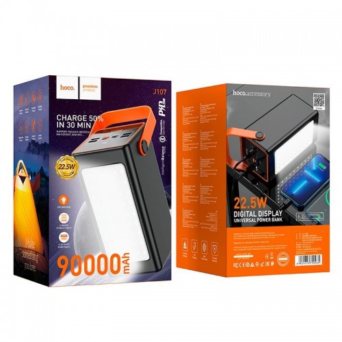 Power Bank Hoco J107 PD+QC3.0 22.5W (90000mAh) black