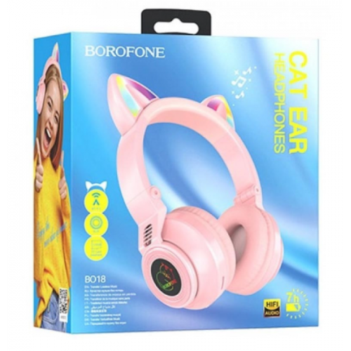 Навушники Borofone BO18 Bluetooth pink