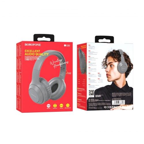 Навушники Borofone BO20 Bluetooth Grey
