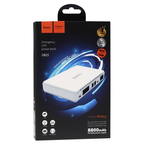 Power Bank для роутера Hoco DB25 5V/9V/12V (8800mAh) white