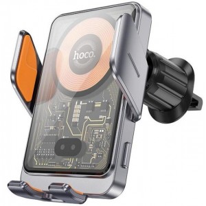 Держатель Hoco HW7 Wireless Charging 15W black