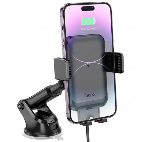 Держатель Hoco HW9 Wireless Charging 15W black