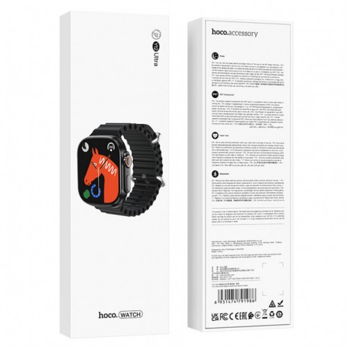 Смарт-часы Hoco Y12 Ultra black