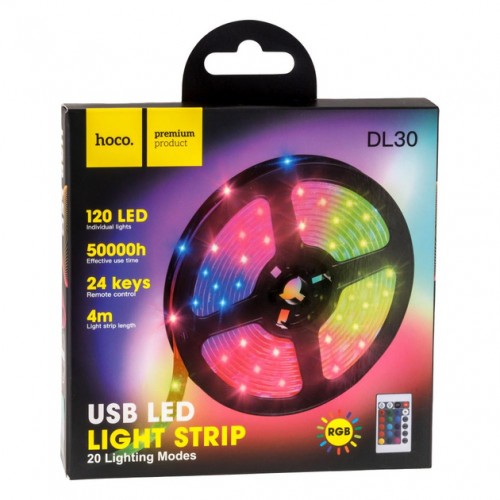 Hoco DL30 Led strip lights mit remote 4m.