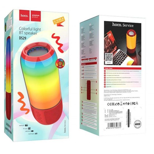 Колонка Hoco DS29 Colorful Light red