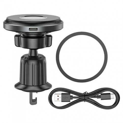Тримач Borofone BH202 Magnetic wireless charger Grey