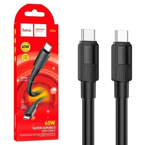 USB кабель Hoco X84 Type-C to Type-C 60W black