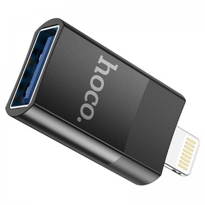 Переходник Hoco UA17 Lightning to USB OTG black