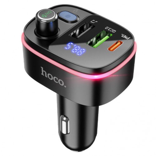 FM-трансмиттер Hoco E62 PD20W+QC3.0 (2xUSB, Type-C)