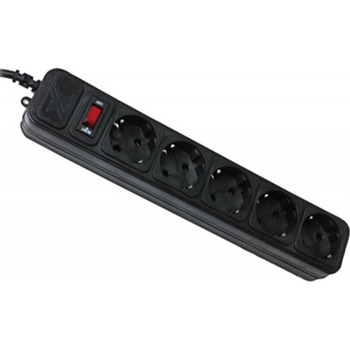 Мережевий фільтр Maxxter SPM5-G-6B 1.8m black