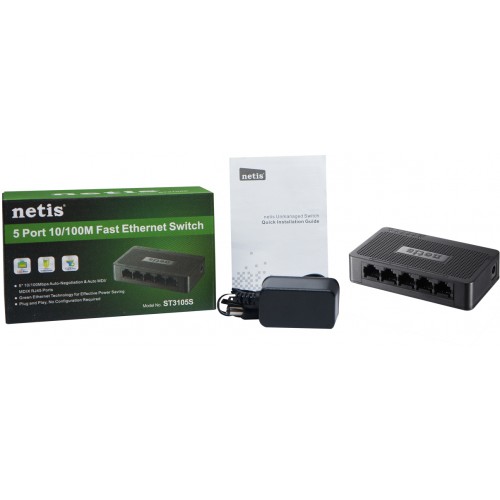 Комутатор Netis ST3105S, 5 Ports, 10/100Mbps