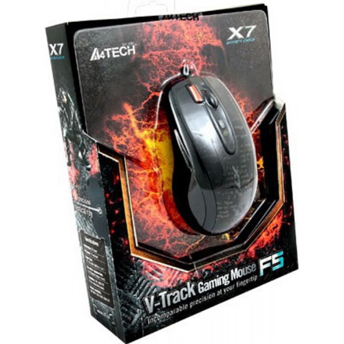 Мышь A4Tech F5, V-Track, USB black