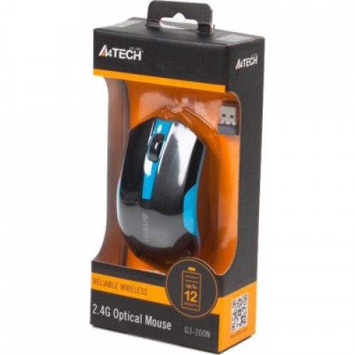 Мышь A4Tech G3-200N black/blue