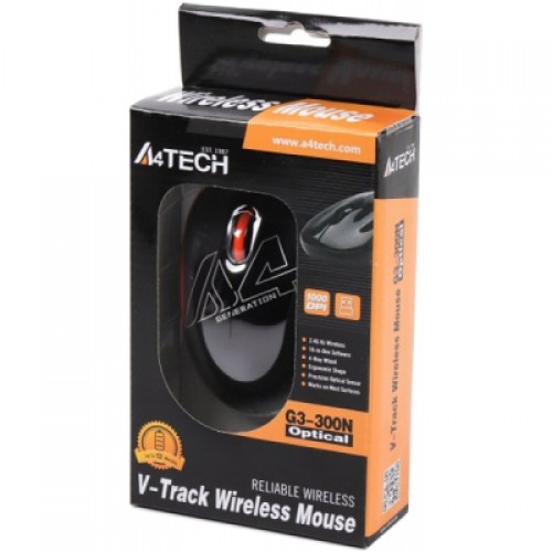 Мышь A4Tech G3-300N black/orange