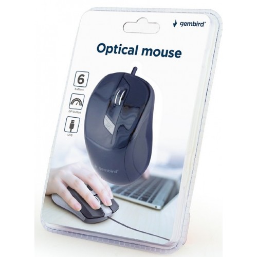 Мышь Gembird MUS-6B-01, USB black
