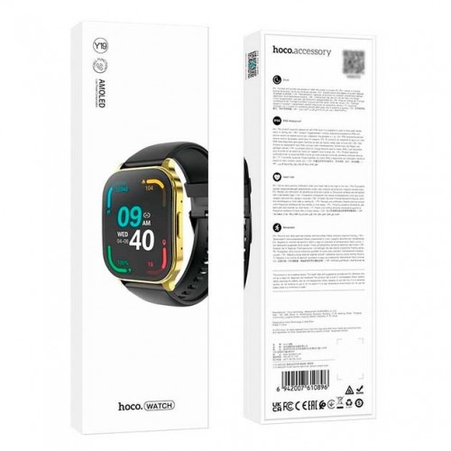 Смарт-часы Hoco Y19 AMOLED Gold