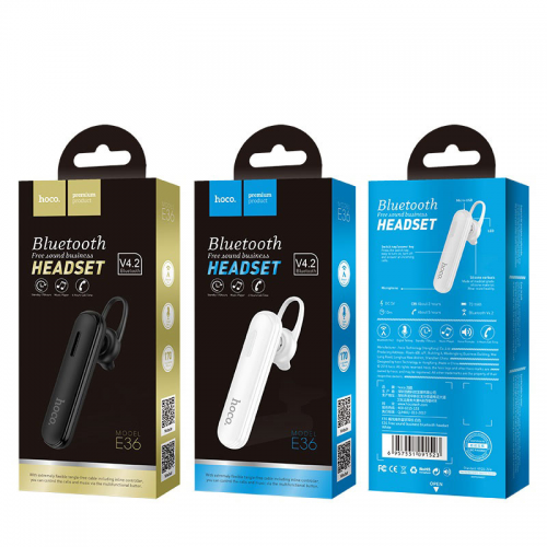 Bluetooth гарнітура Hoco E36 black