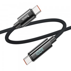 USB кабель Hoco U125 LCD Type-C to Type-C 100W black