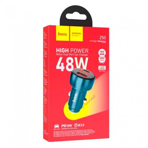 АЗУ Hoco Z50 PD+QC3.0 (USB, Type-C, 48W) blue