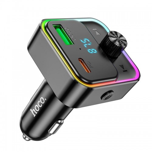 FM-трансмиттер Hoco E81 PD+QC3.0 (АЗУ 2xUSB+Type-C, 30W)