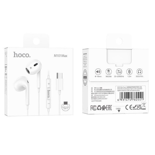 Наушники Hoco M101 Max Type-C White