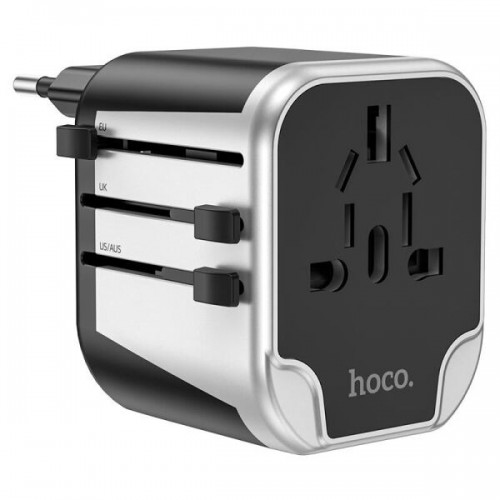 Сетевое зарядное устройство Hoco AC5 (USB 2.4A/EU/UK/US/AUS) black