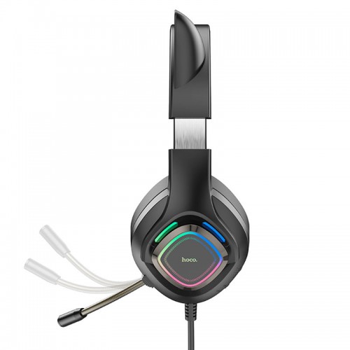 Наушники Hoco W107 Luminous Gaming Phantom Cat black