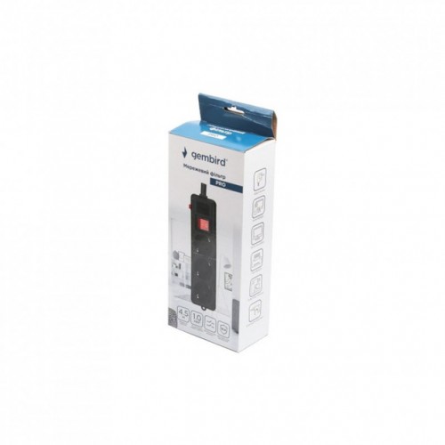Мережевий фільтр Gembird SPG3-G-15B-PRO 4.5m Black