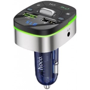 FM-трансмиттер Hoco E71 Bluetooth FM Launcher QC3.0 blue
