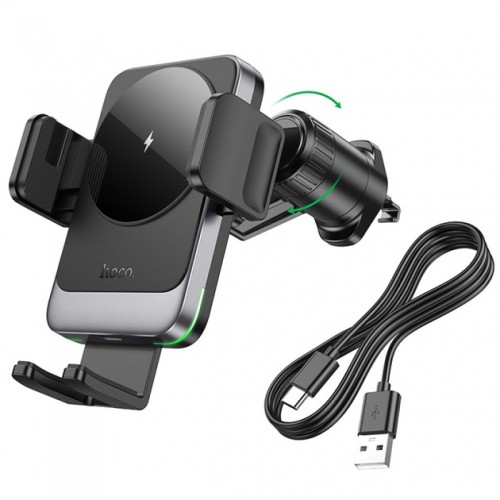 Держатель Hoco HW13 Wireless Charging 15W grey
