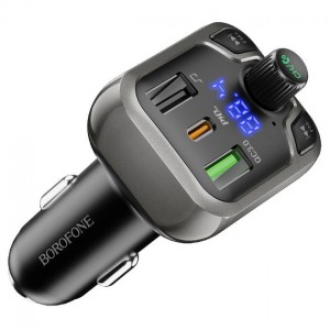 FM-трансмиттер Borofone BC38 PD+QC3.0 (2xUSB, Type-C, 20W)