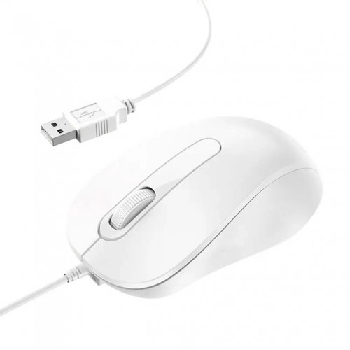 Мышь проводная Borofone BG4 white