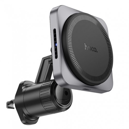 Держатель Hoco HW15 MagSafe Wireless Charging 15W grey