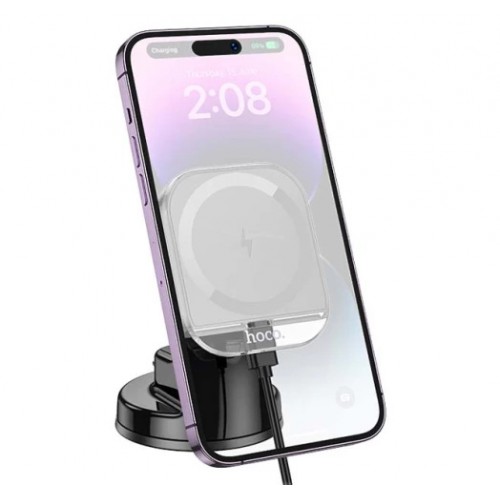 Держатель Hoco HW18 MagSafe Wireless Charging 15W grey