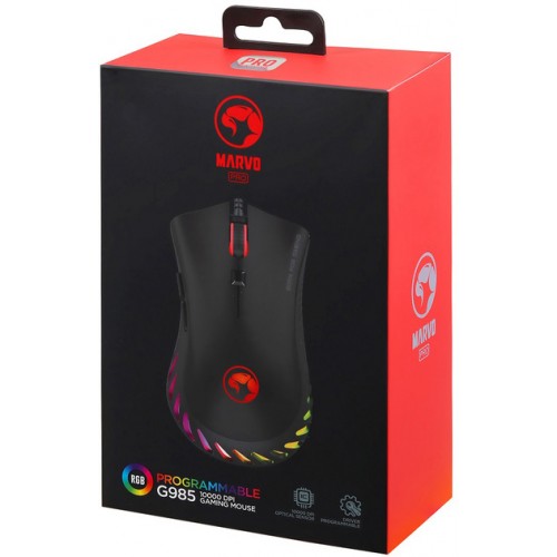 Мышь игровая Marvo G985 RGB-LED Black