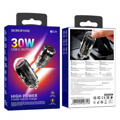 АЗУ Borofone BZ29 PD (Type-C, 30W) black