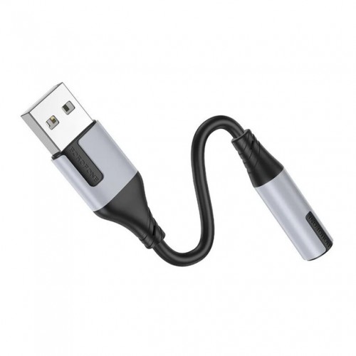 Переходник Borofone BV19 USB to 3.5mm black