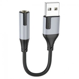 Переходник Borofone BV19 USB to 3.5mm black